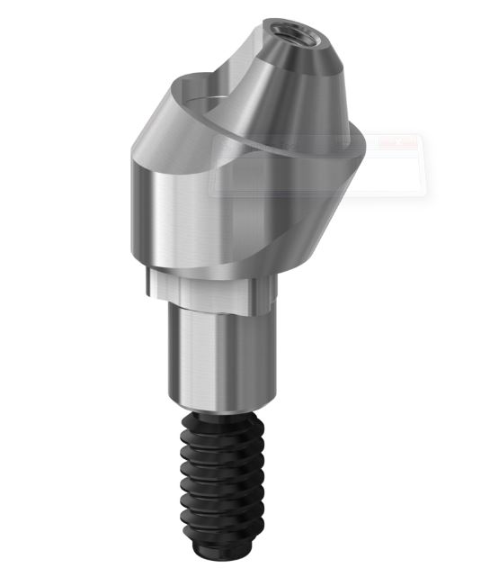 Multi-Unit Abutment Compatible With NobelReplace Select 17º With DLC Coated Screw Engaging RP/4.3 - 4 mm