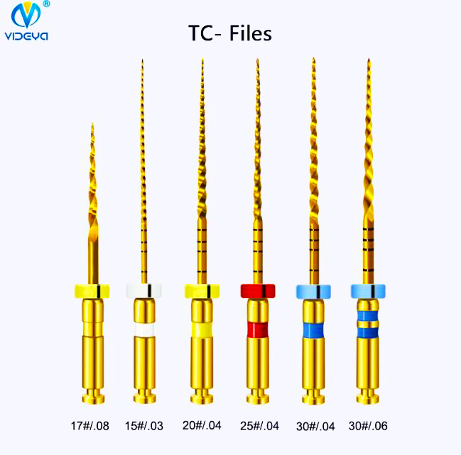 TC-Files Heat Activation Engine Use Assorted - 25 mm Gold, Assorted Kit Includes Orifice Opener .8#17 - Glide Pass .3#15 - 04#20 - .04#25 - .04#30 - .06# 30