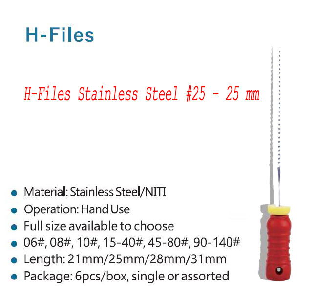 H-Files Stainless Steel #25 - 25 mm