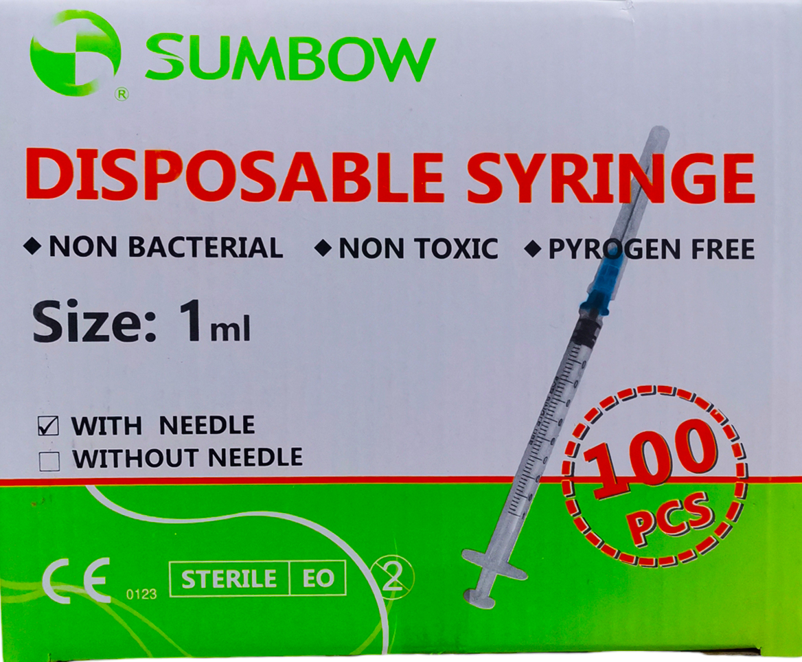 سرنجات صيني1مل  Disposable syringe1M