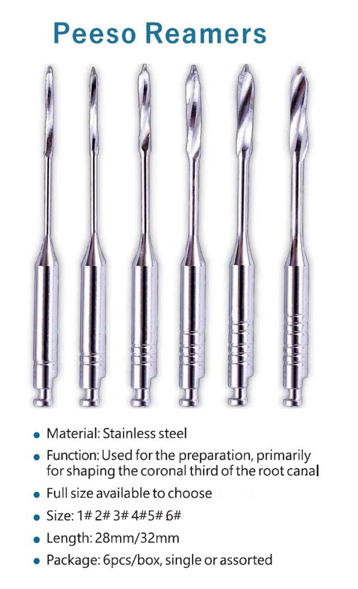 Peeso Reamers Hand Use Stainless Steel #1-6 - 28 mm