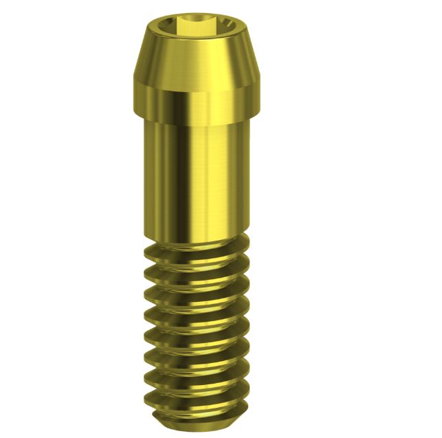 Screw Hex Tin Coated Compatible With Astra Tech Implant System On Implant EV/4.8 1.27 mm Gold