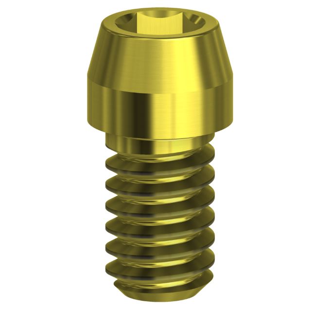 Screw Hex Tin Coated Compatible With Astra Tech Implant System On Uniabutment EV Uniabutment 1.27 mm Gold