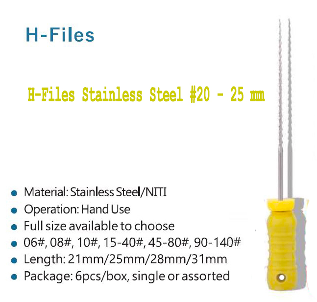 H-Files Stainless Steel #20 - 25 mm