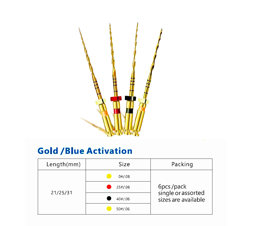 O-Files Heat Activation Gold Engine Use NiTi 25 mm