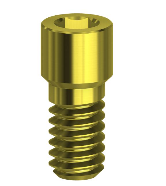 Screw Hex Tin Coated Compatible With Dentium Superline & Implantium On Abutment 1.28 mm Gold