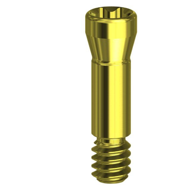 Screw Torx Tin Coated Compatible With Straumann Tissue Level & Synocta On Implant NNC/3.5 Gold