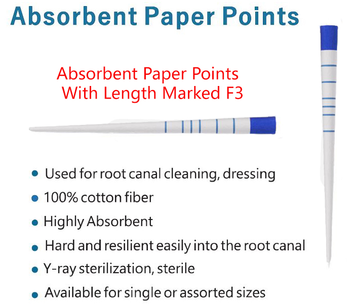 Absorbent Paper Points With Length Marked F3