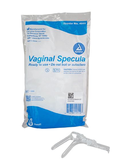 plastic vaginal speculum box small