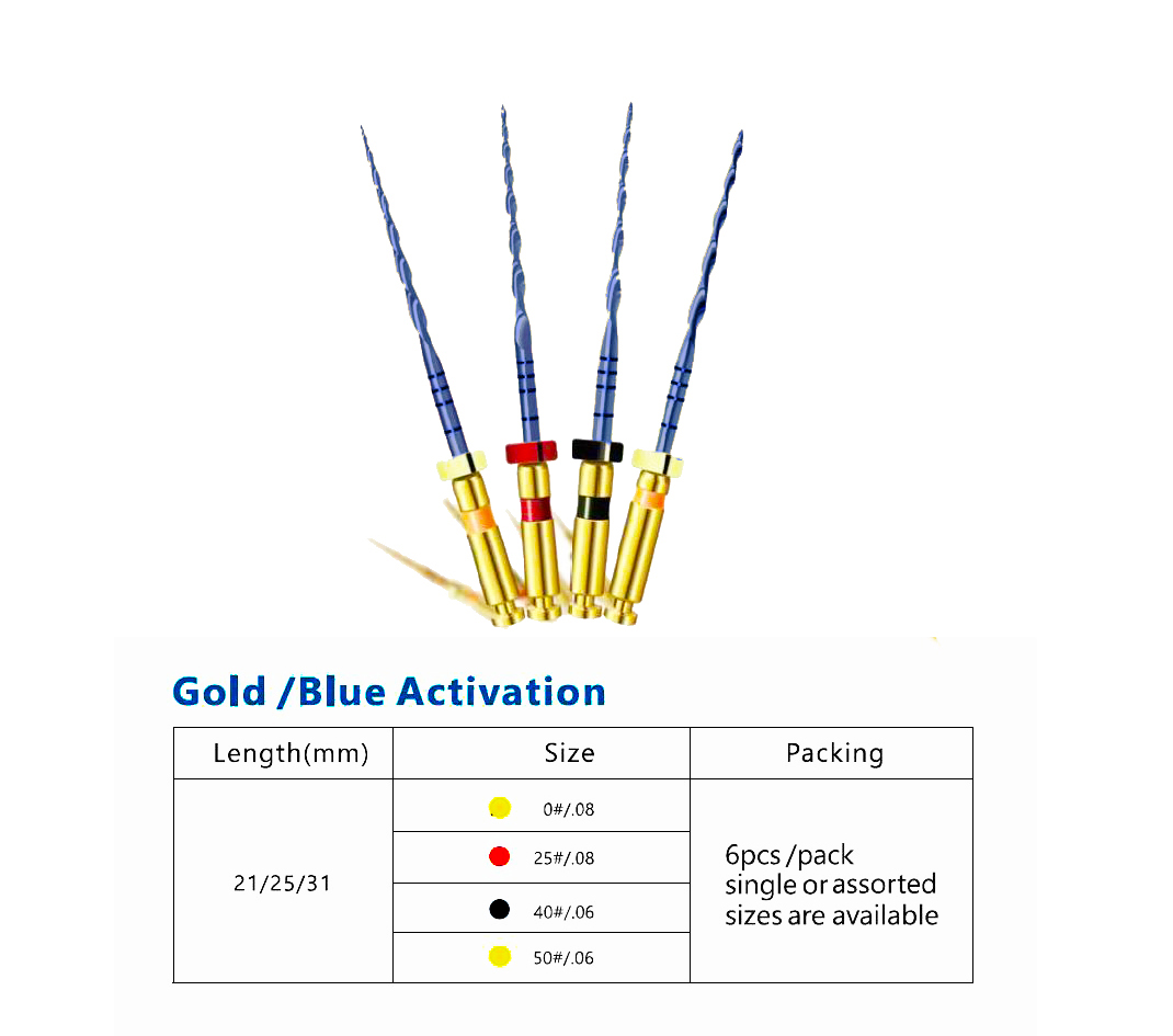 O-Files Head Activation Blue Engine Use NiTi Assorted - 25 mm