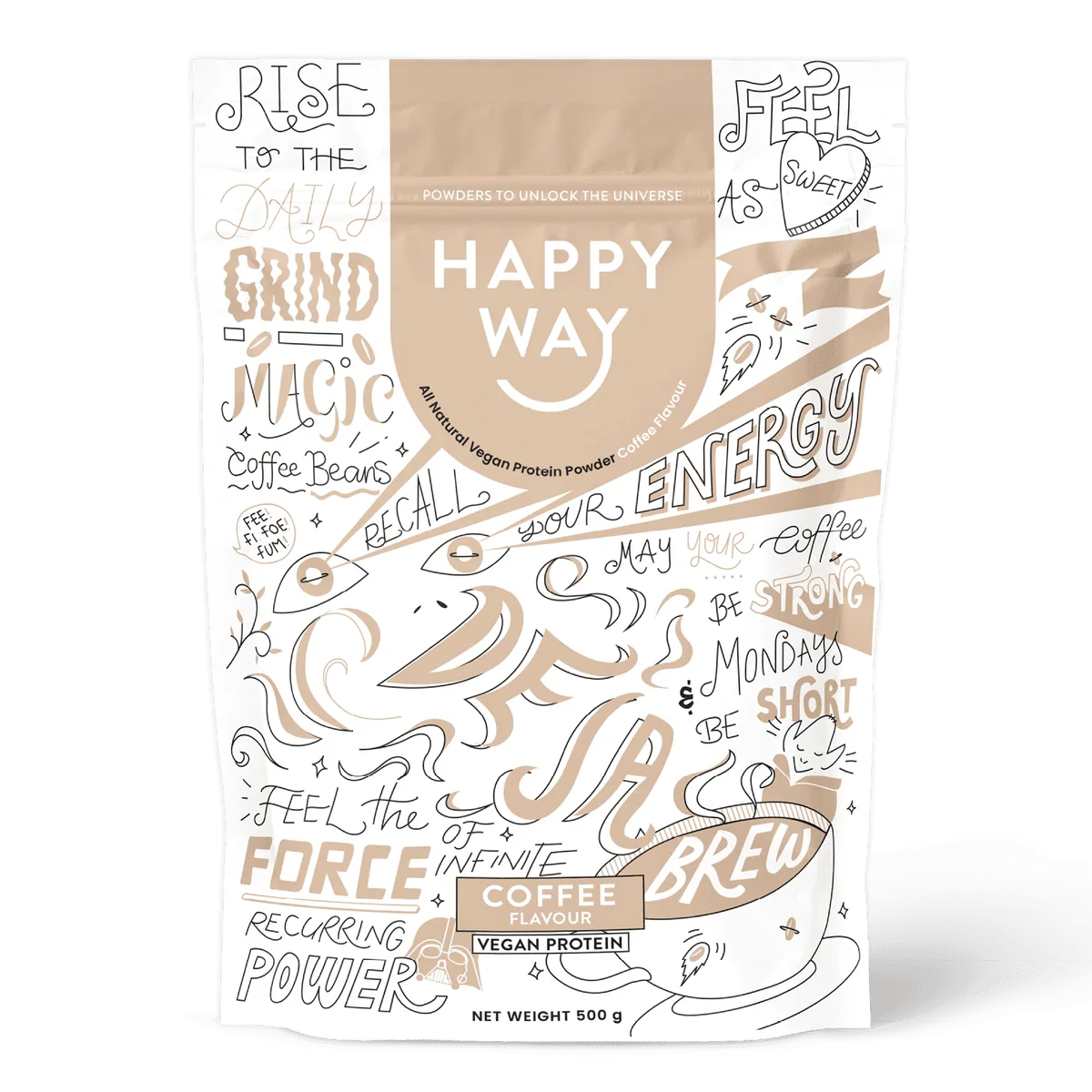 Happy Way Vegan Protein Powder Coffee 500g
