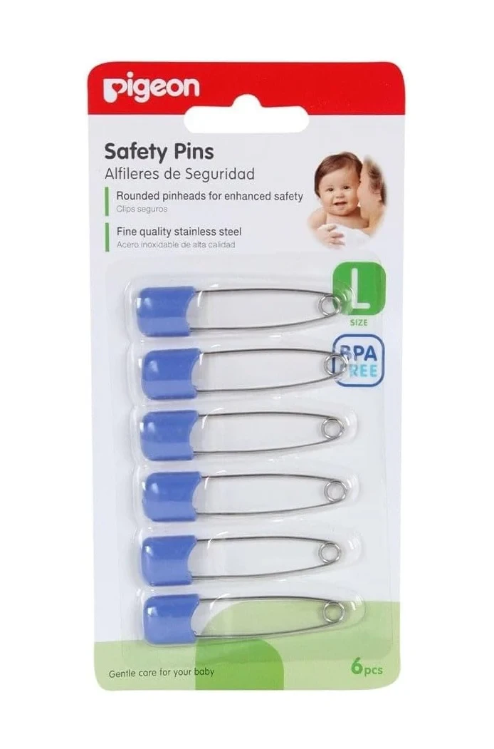 Pigeon Safety Pins Large 6 Pack