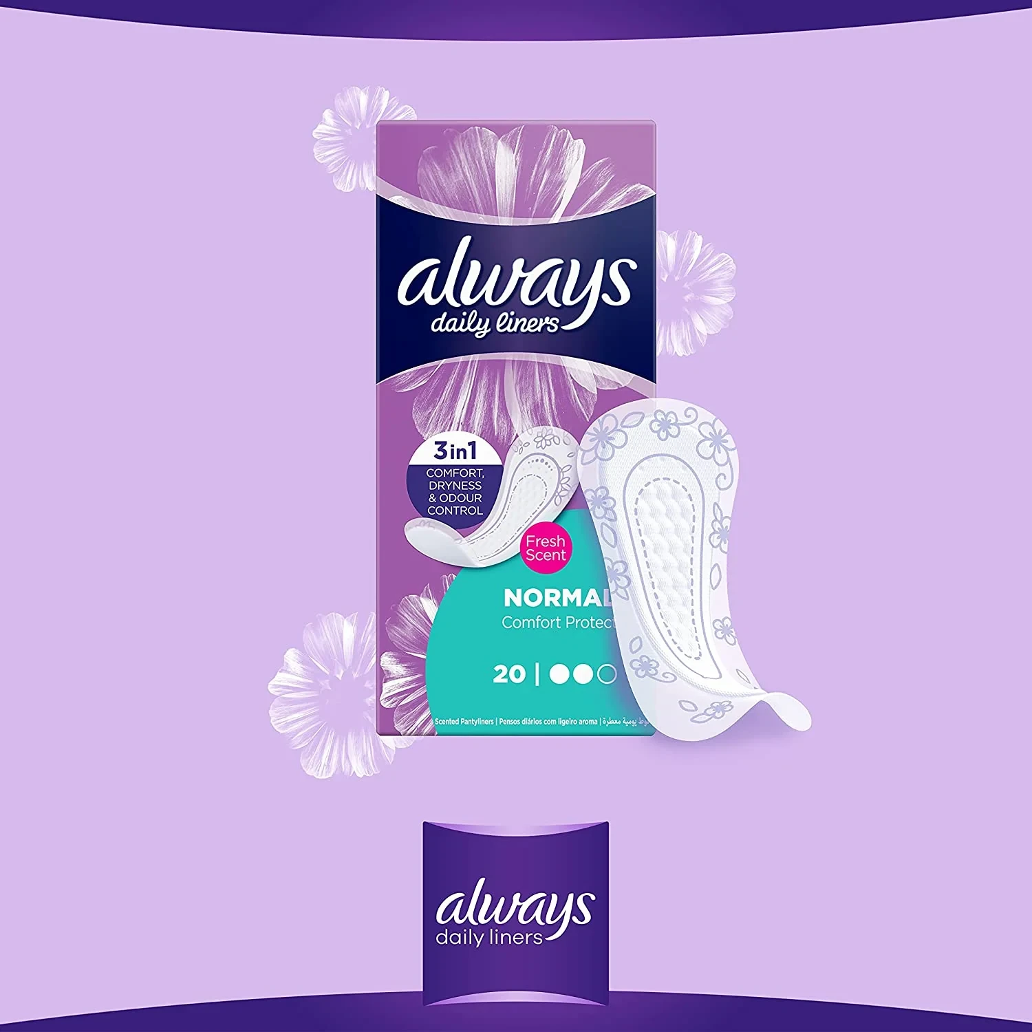 Always Liner Comfort Protect Fresh Scent 40 Count