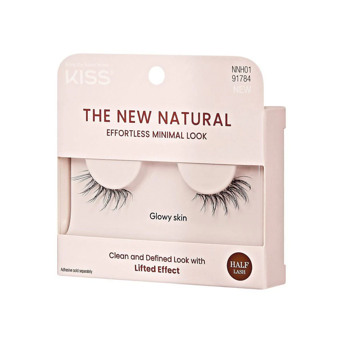 Kiss False Eyelash NNH01C The New Natural Lashes Glowy Skin 1 Pair