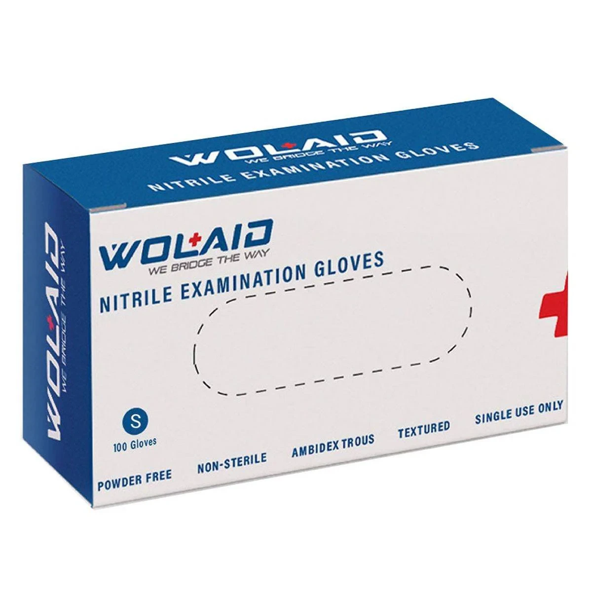 Wolaid Nitrile Examination Gloves Powder Free Small 100 Pieces