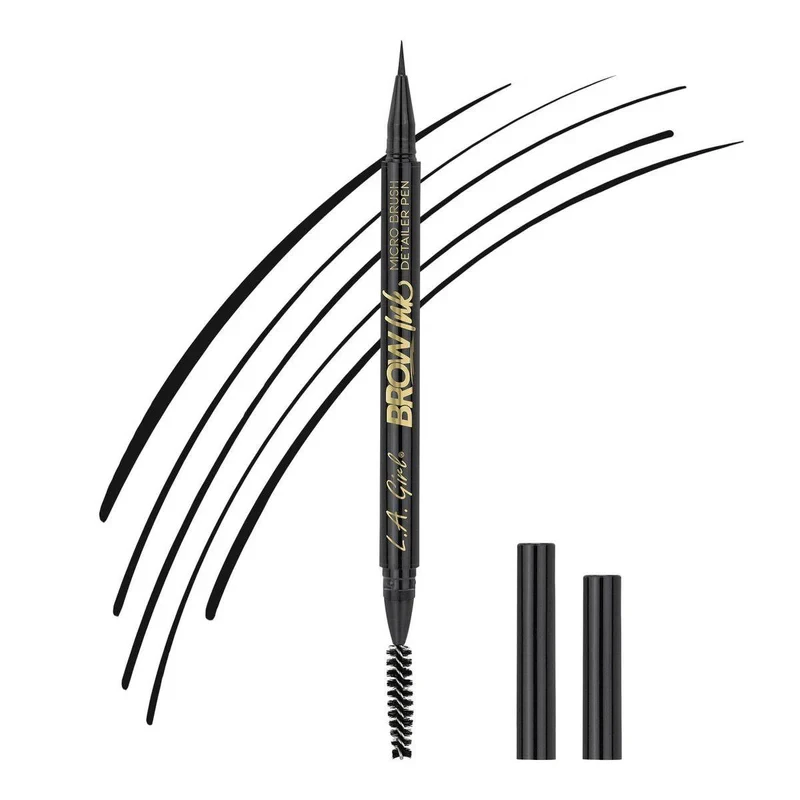 LA Girl Brow Ink Micro Brush Detailer Pen Soft Black