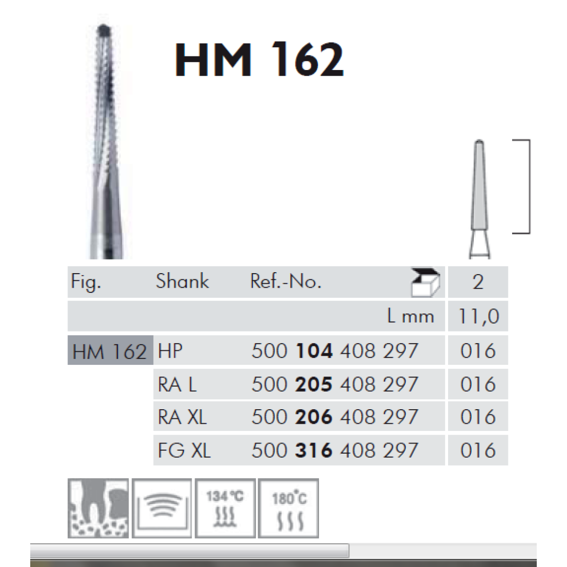 TC SURGICAL BUR 016 HM-162