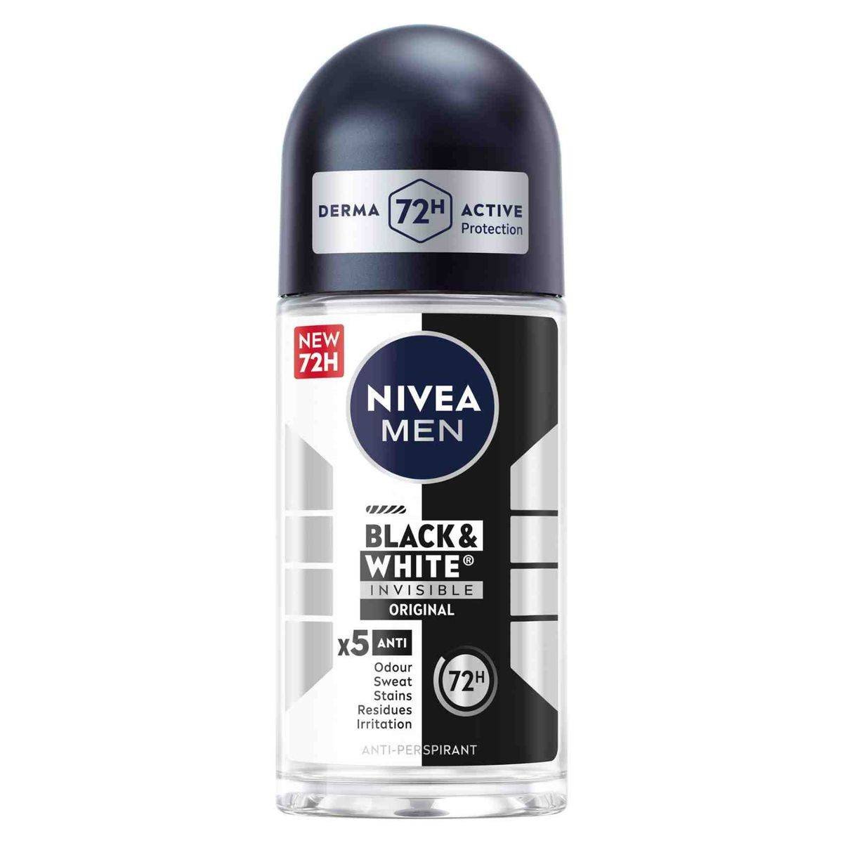 Nivea Men Deodorant Roll On Black & White 50ml