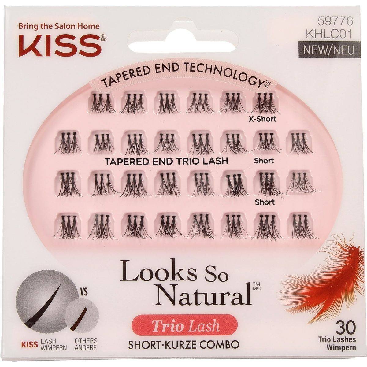 Kiss False Eyelash KHLC01 Haute Couture Trio Lashes Short 30 Count