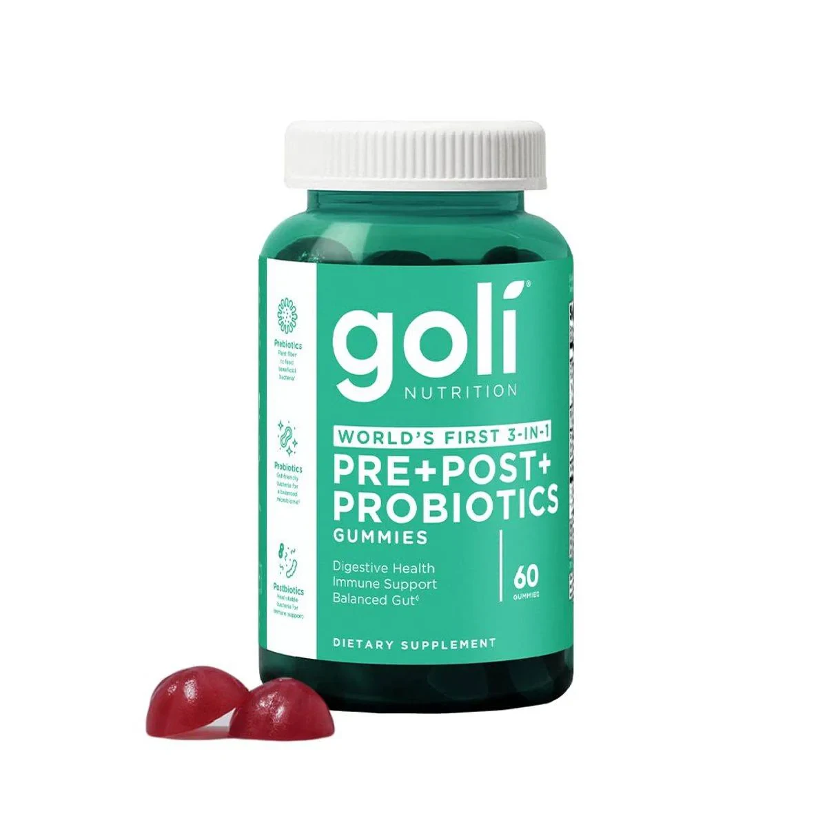 Goli Nutrition Pre+Post+Probiotics 60 Gummies