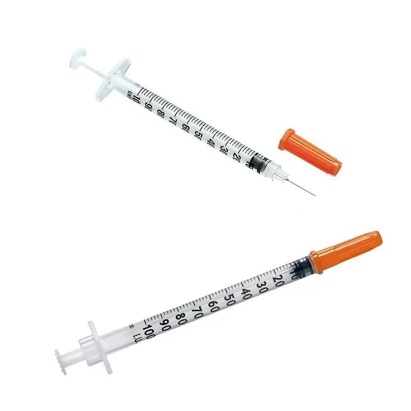 Half ml/1 ml insulin syringes