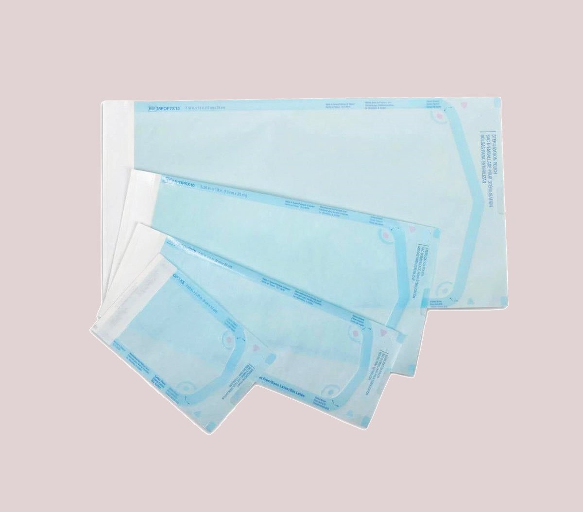 Self Sealing Sterlization Pouches With Two External Indicators