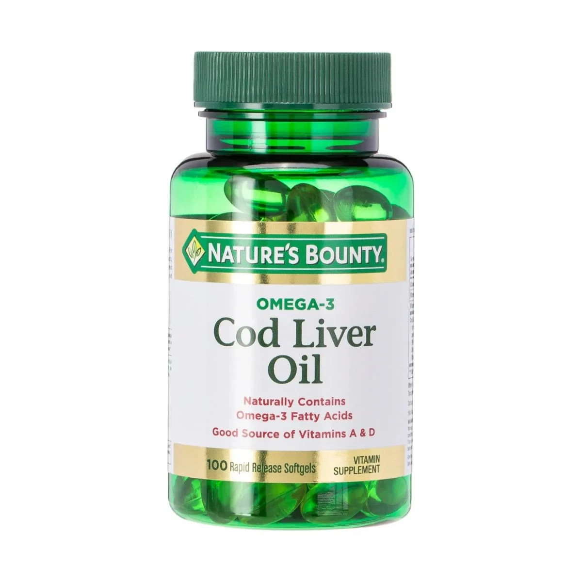 Natures Bounty Norwegian Cod Liver Oil 100 Softgel