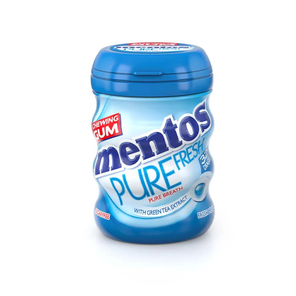 Mentos Pure Fresh Chewing Gum Fresh Mint 32 Pieces