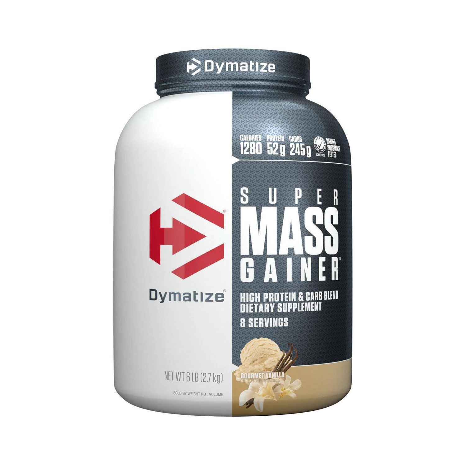 Dymatize Super Mass Gainer Protein Powder Gourmet Vanilla 2.72kg