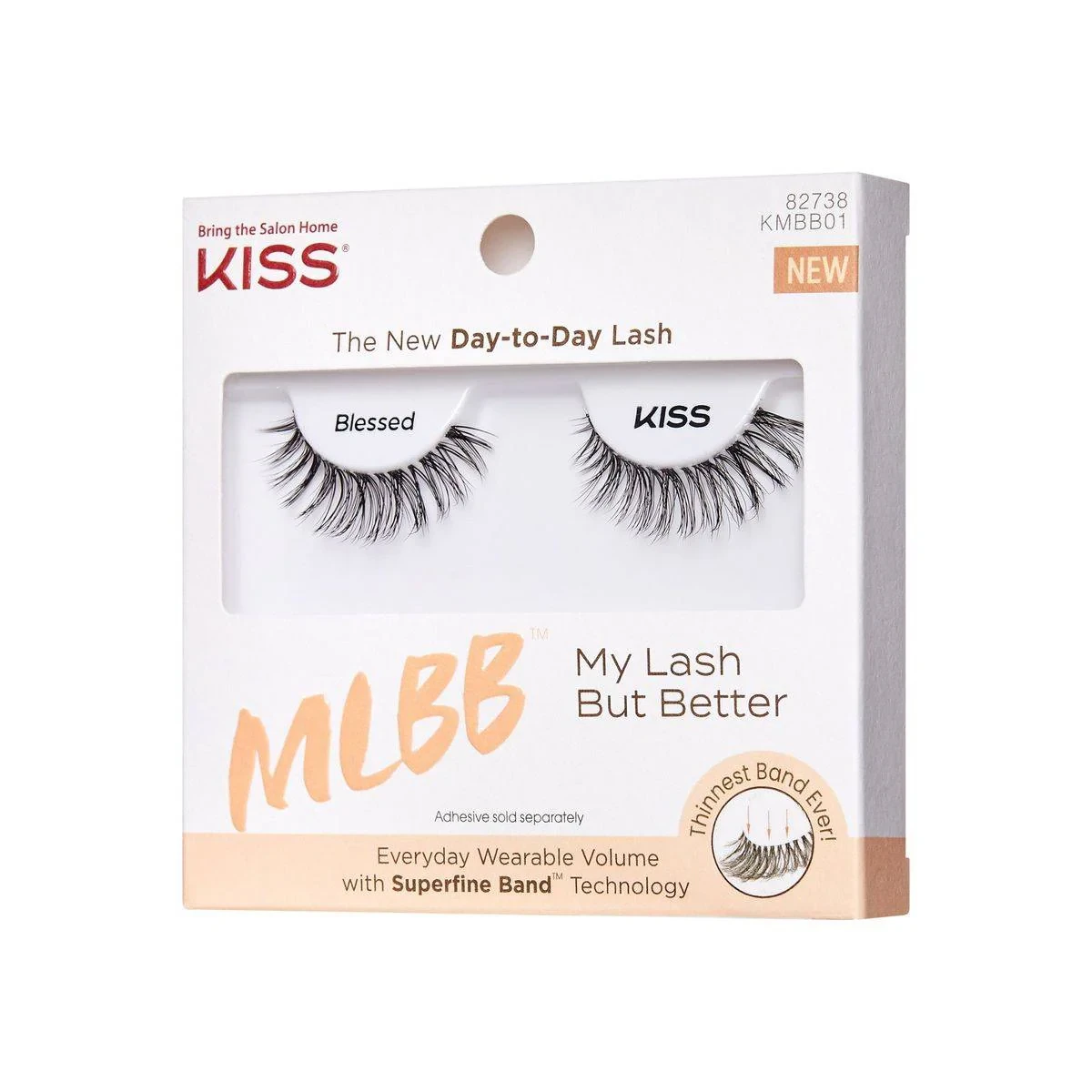 Kiss False Eyelash KMBB01C MLBB My Lash But Better Blessed 1 Pair
