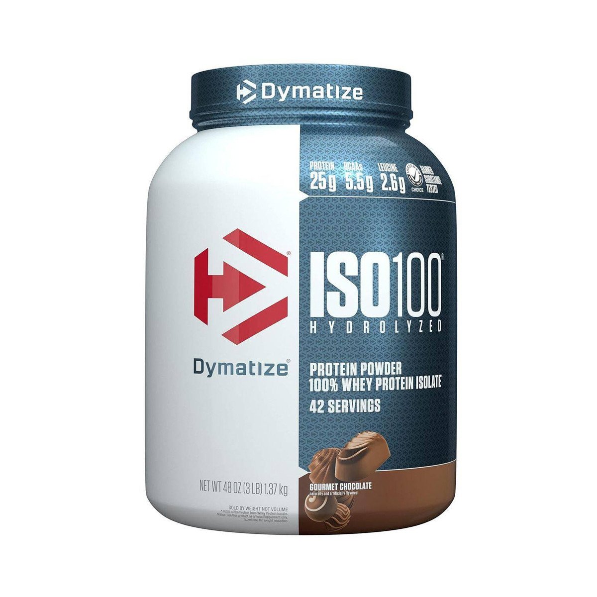 Dymatize ISO 100 Hydrolyzed 100% Whey Protein Powder Gourmet Chocolate 1.4kg