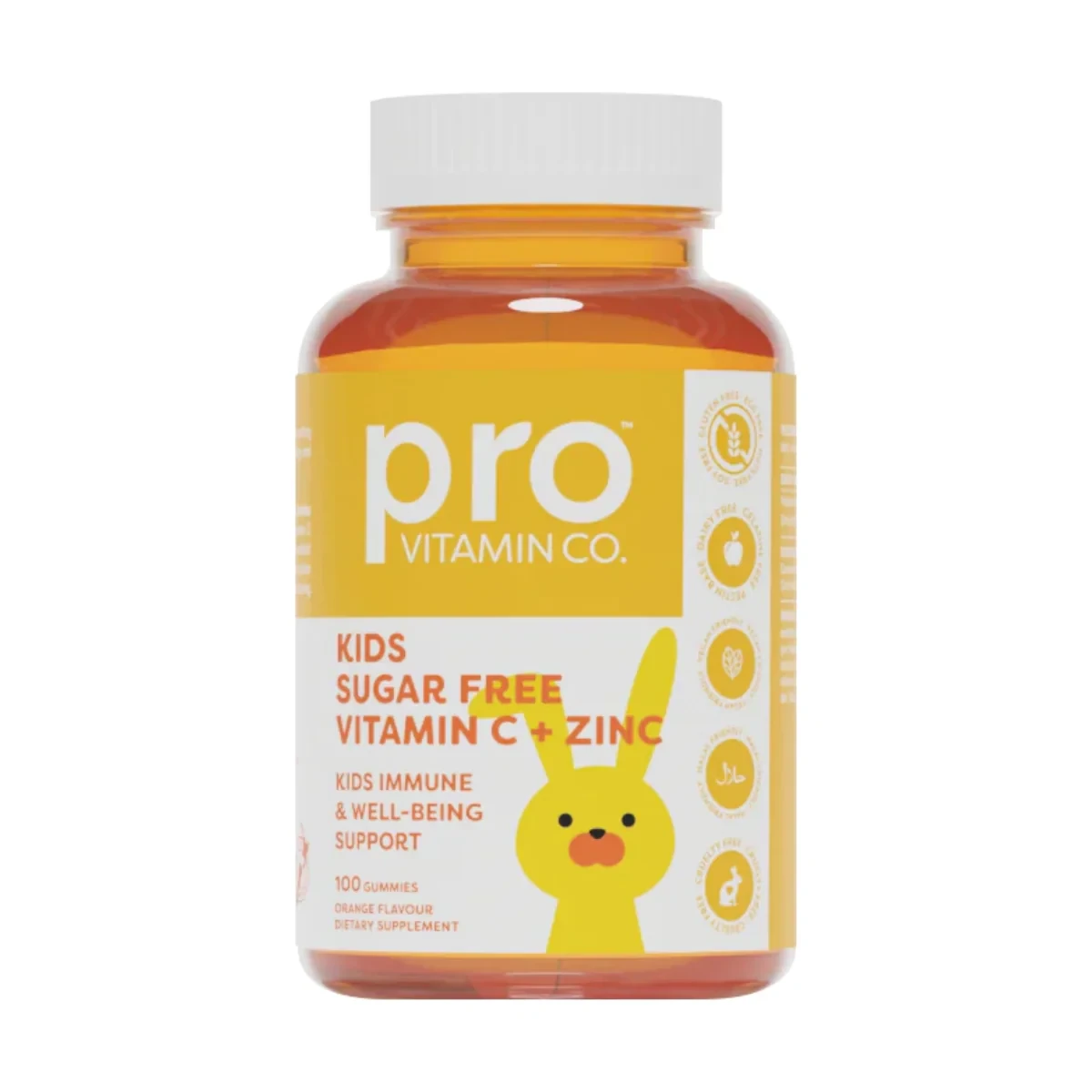 Pro Vitamin Co. Kids Sugar Free Vitamin C + Zinc 100 Gummies