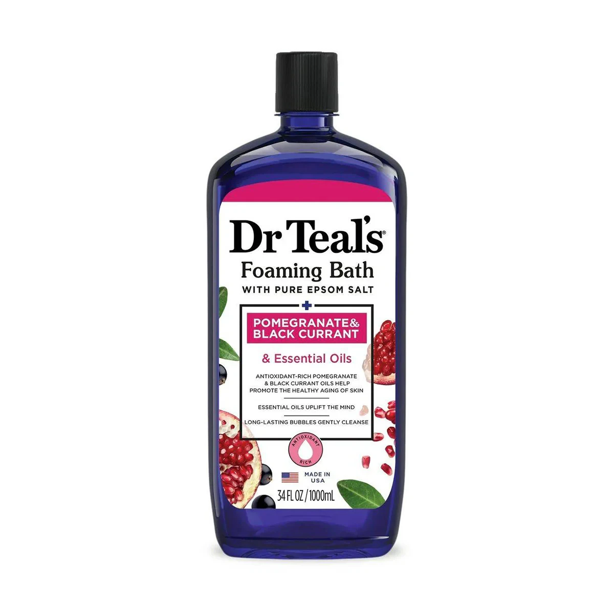 Dr Teals Foaming Bath With Pure Epsom Salt Pomegranate & Black Currant 1000ml