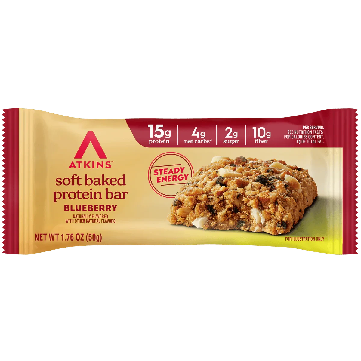 Atkins Meal Protein Bar Soft Baked Blueberry 50g