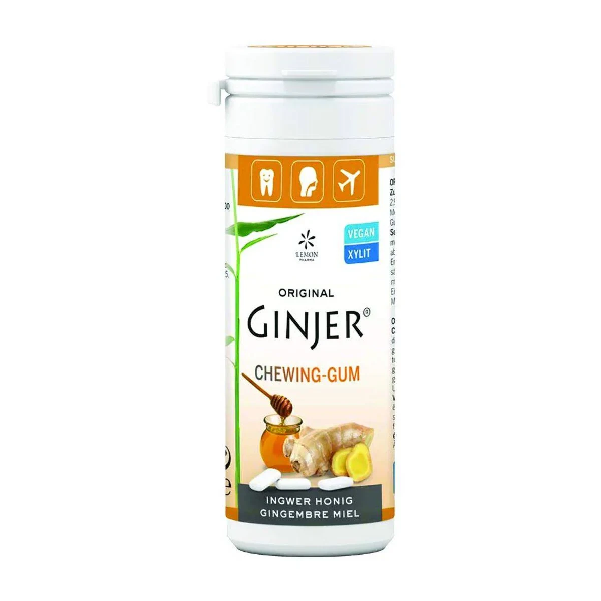 Ginjer Chewing Gum Honey 30g