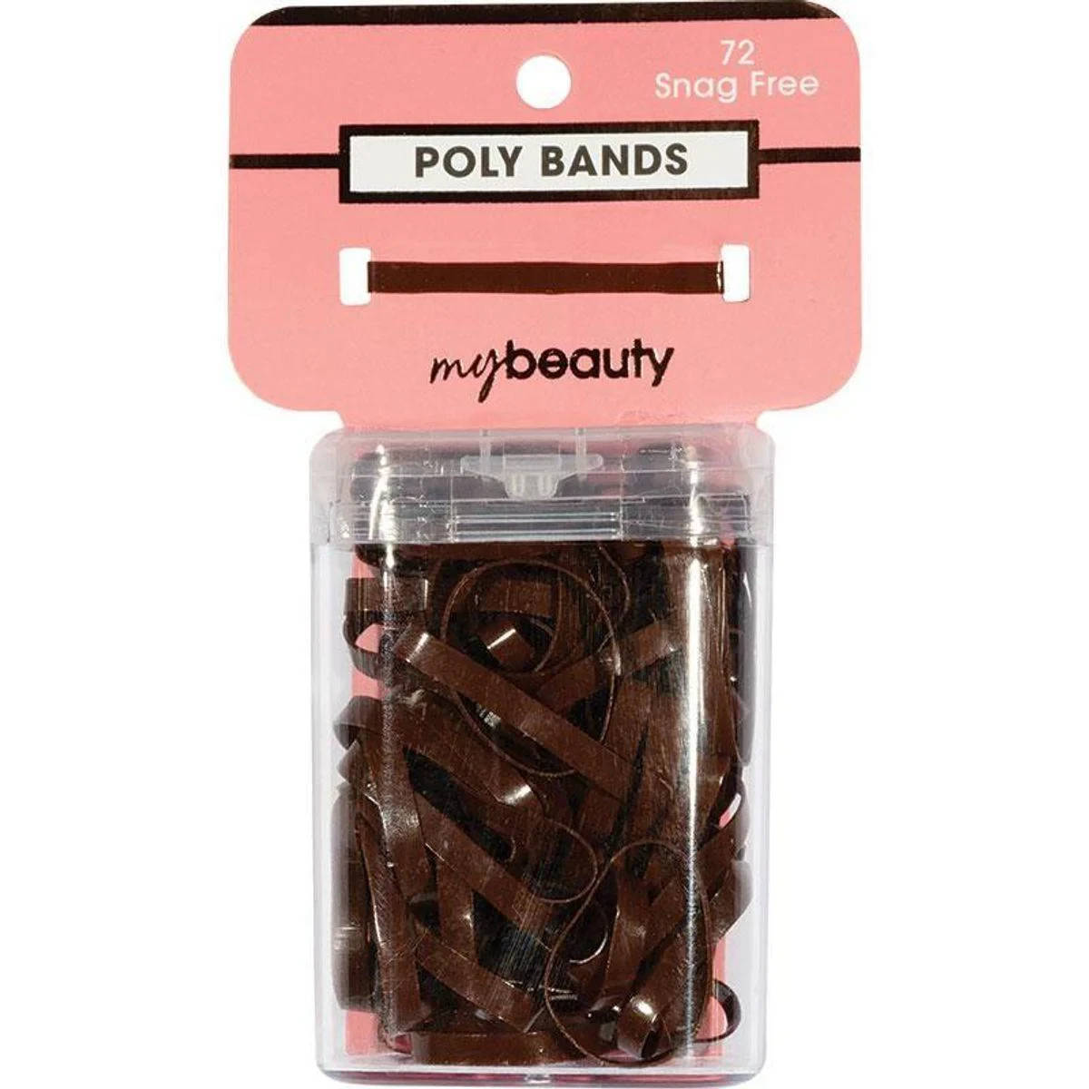 My Beauty Hair Poly Band 72 Pack Brown