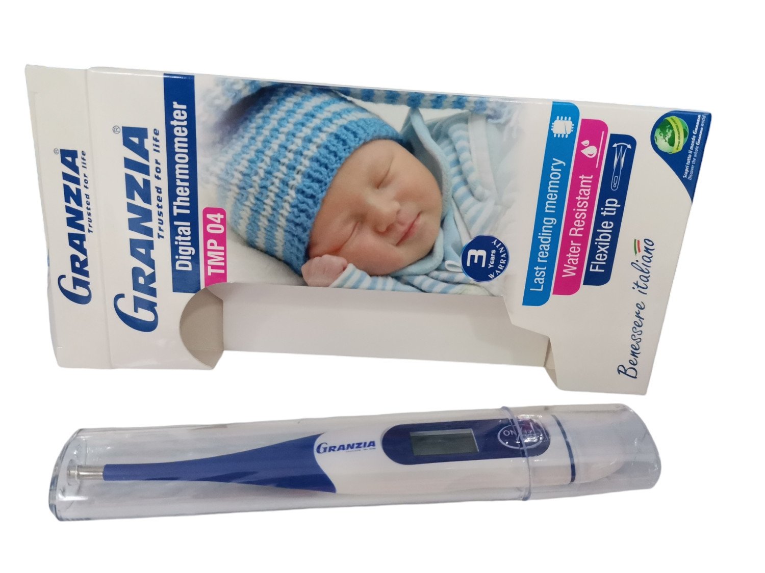 ميزان الحرارة برأس مرن