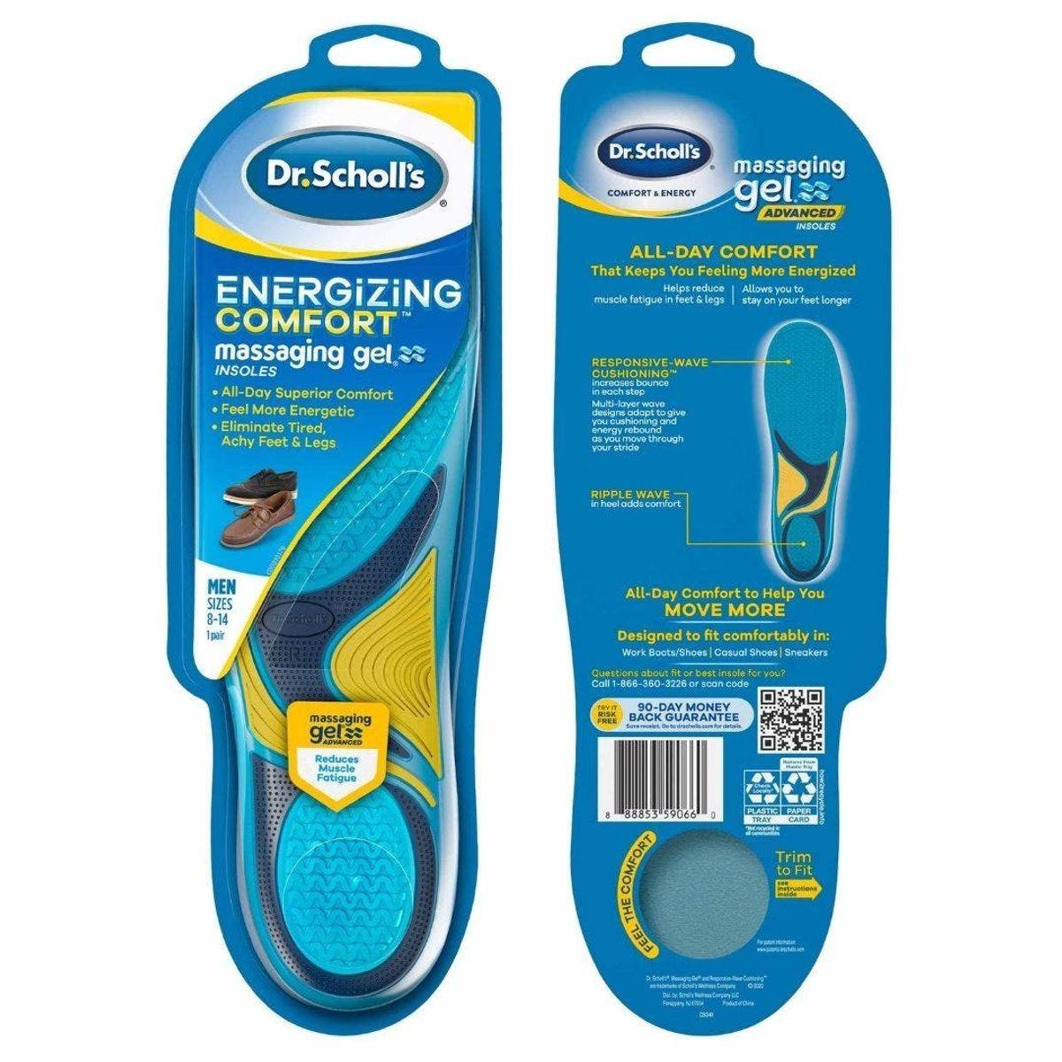 Dr Scholls Comfort & Energy Work Massaging Gel Insoles 1 Pair