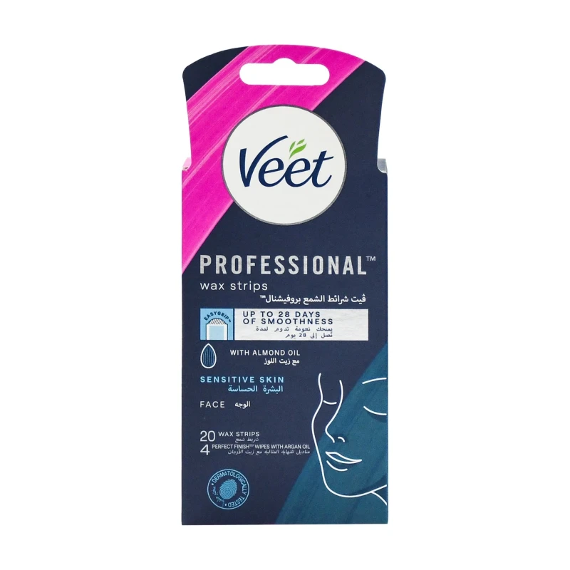 Veet Wax Strips Professional Face 20 Strips
