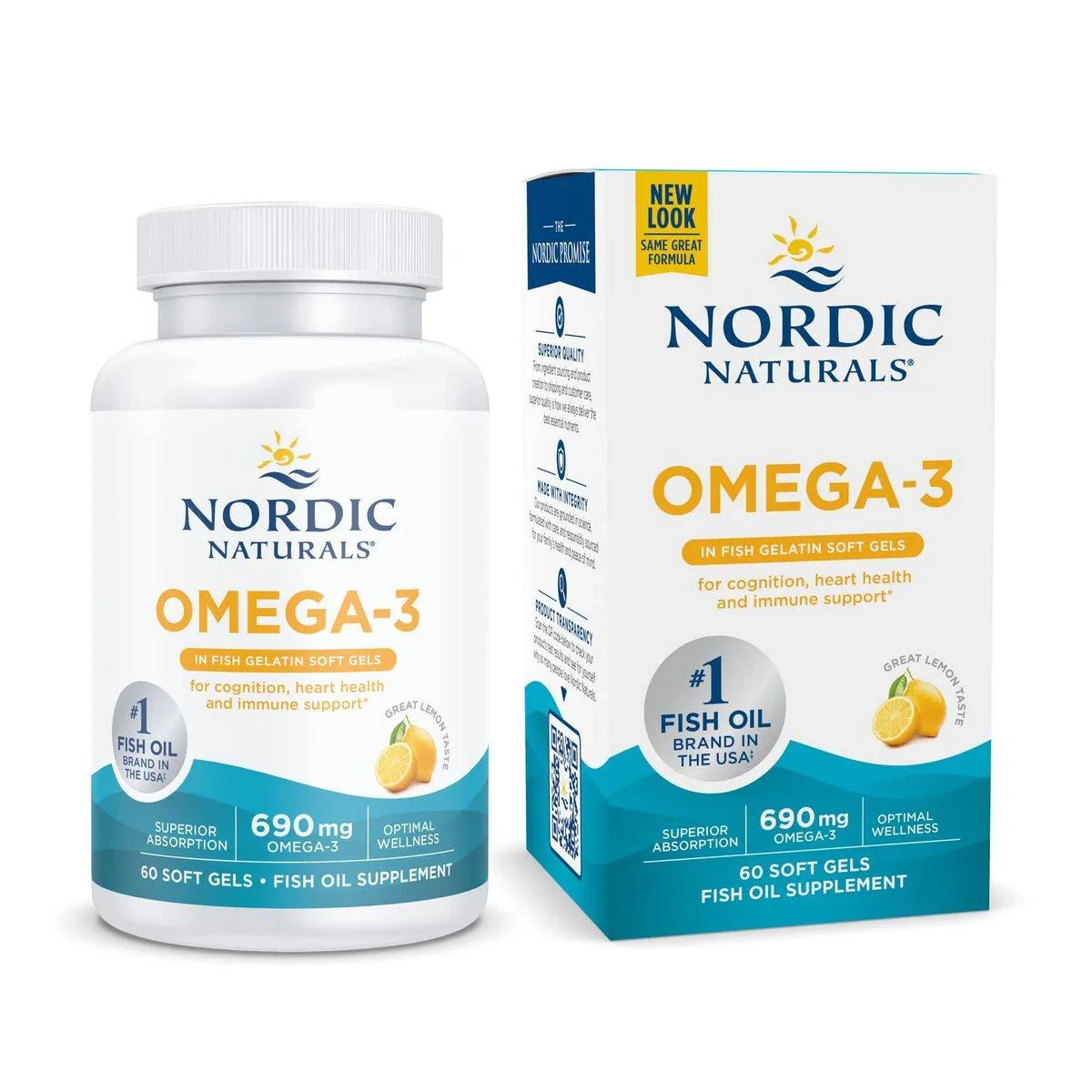 Nordic Naturals Omega 3 Fish Gelatin 60 Capsules