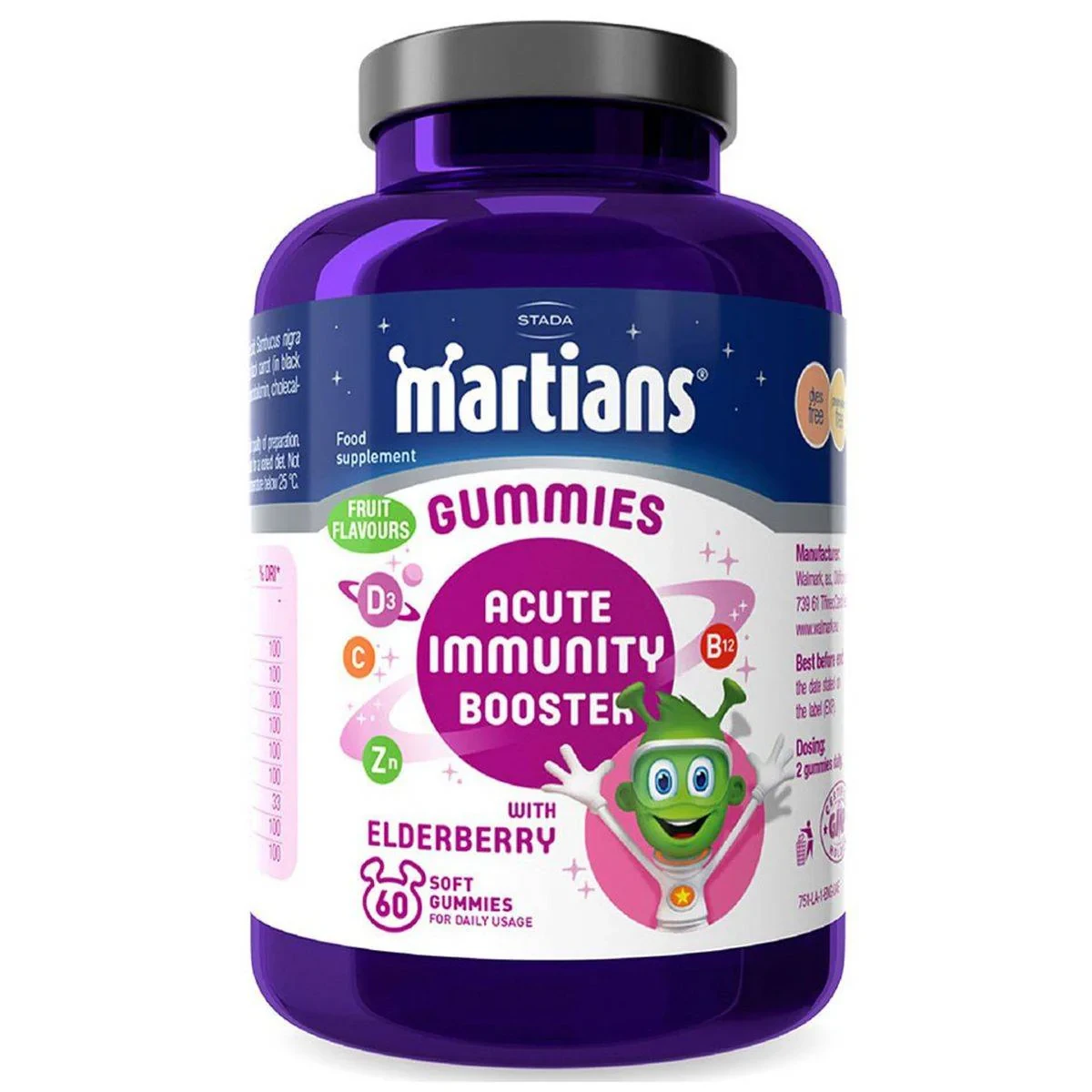 Martians Acute Immunity Booster with Elderberry 60 Gummies
