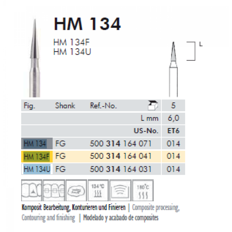 CARBIDE FINISHING BUR  HM-135