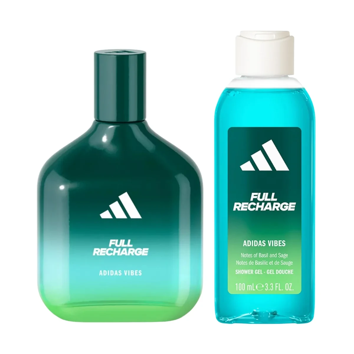 Adidas Vibes Full Recharge EDP 100ml + Shower Gel 100ml