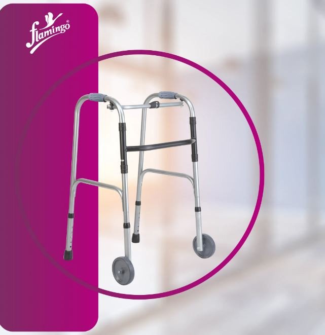 Flamingo Walker with Castors  (2 Way Wheels)             