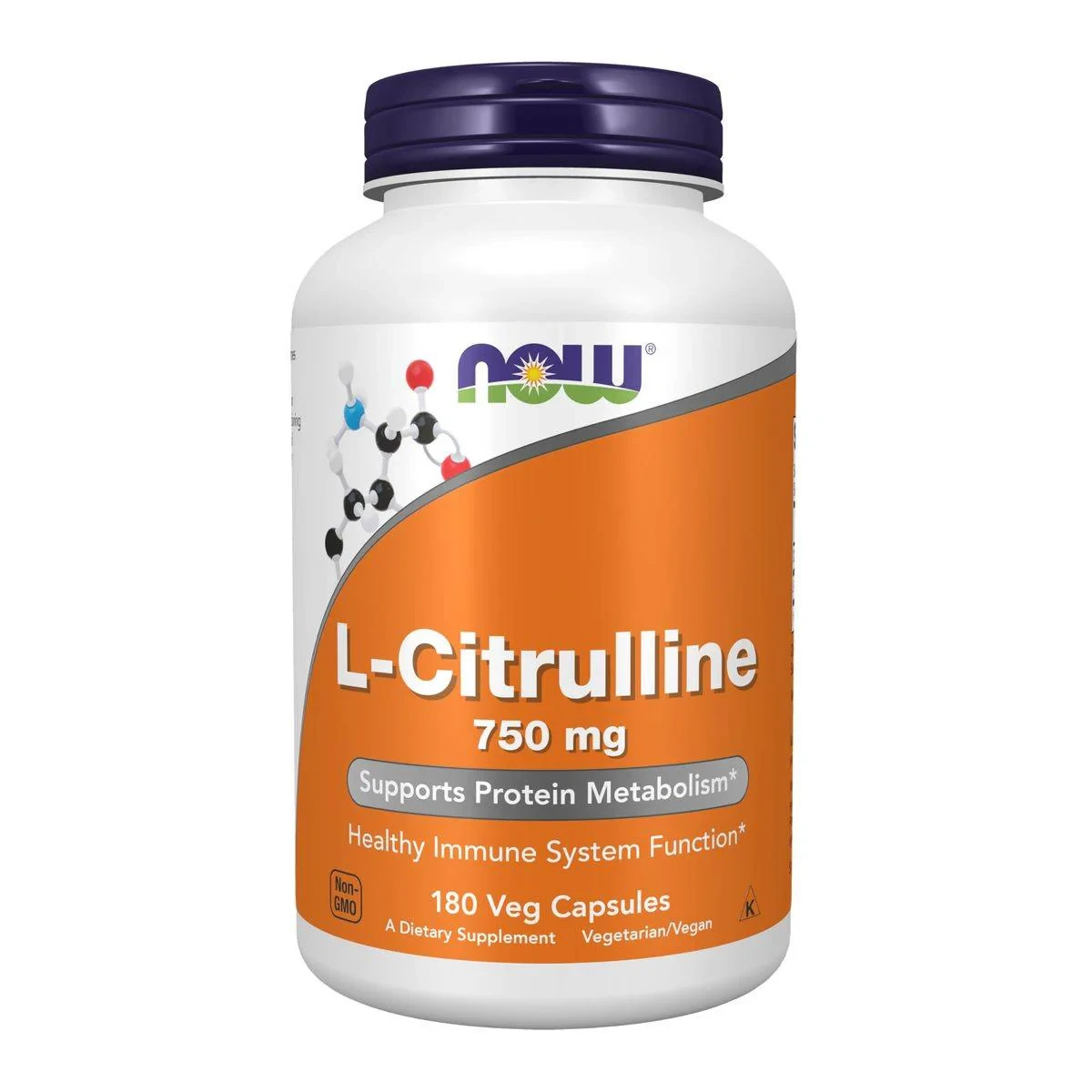 Now Citrulline 750mg 180 VegeCapsules