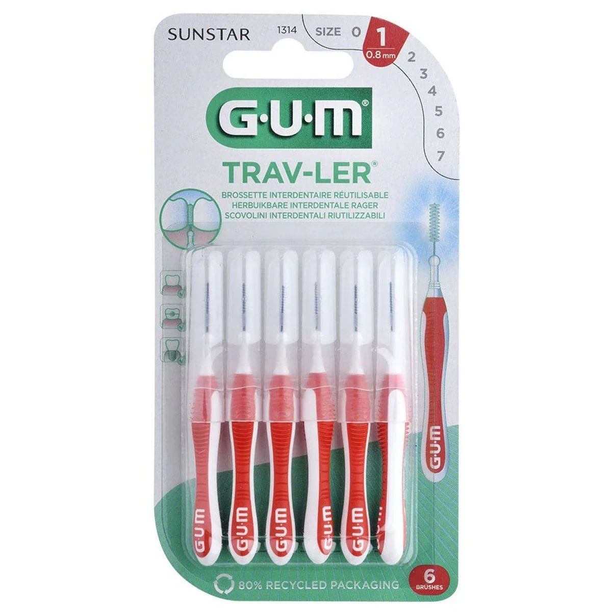 Gum TravLer Interdental Brush 8mm