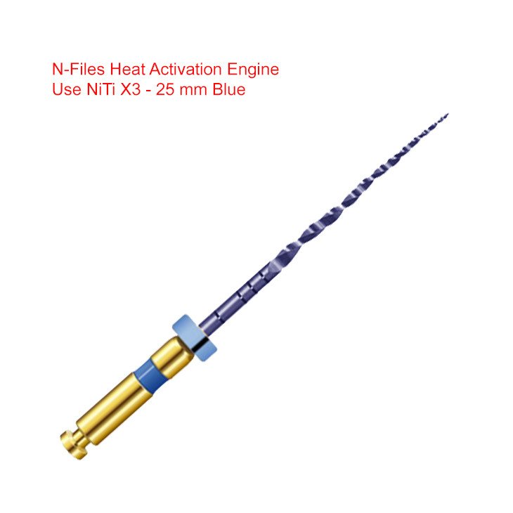 N-Files Heat Activation Engine Use NiTi X3 - 25 mm Blue