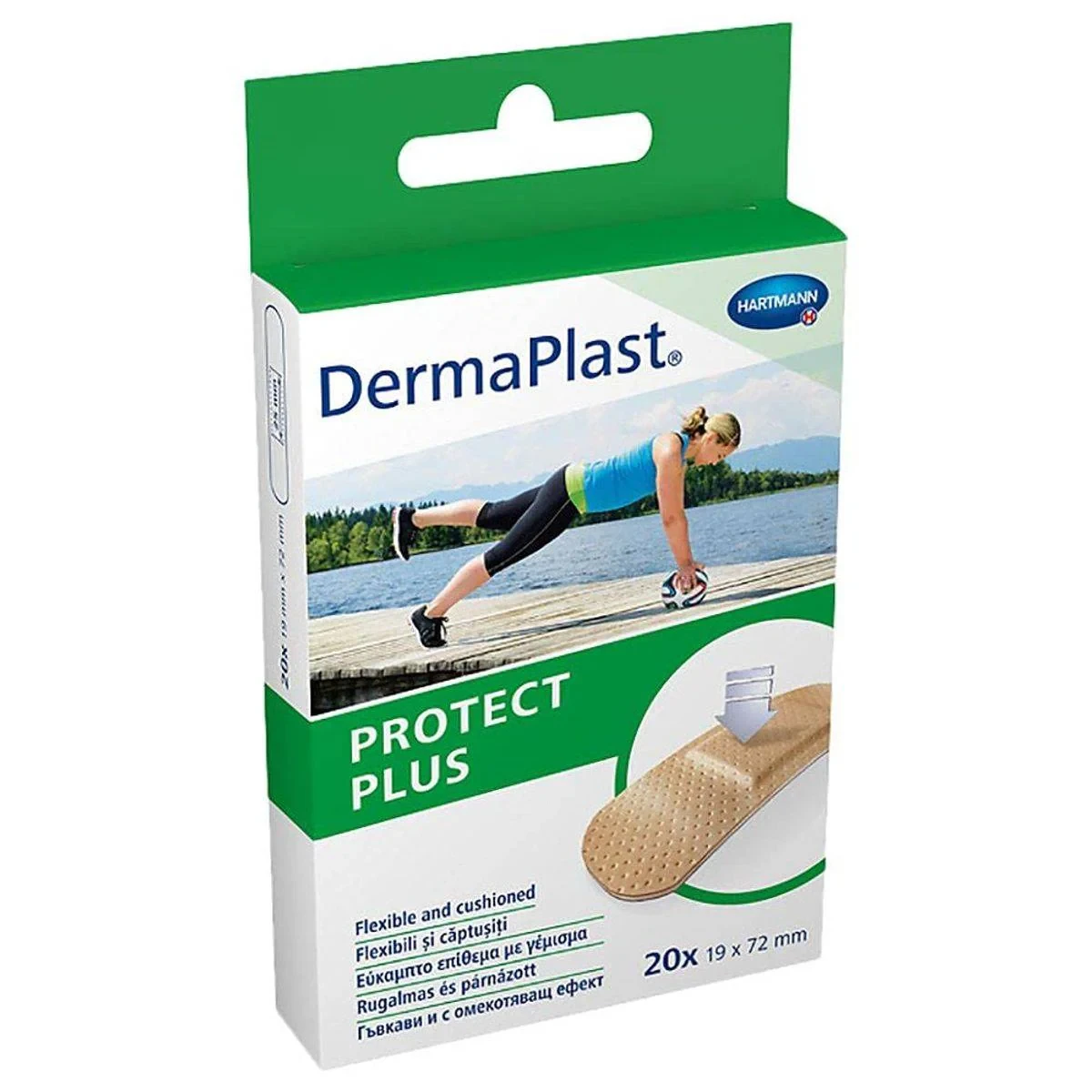 Dermaplast Protect Plus Plasters 19x72mm 20 Pieces