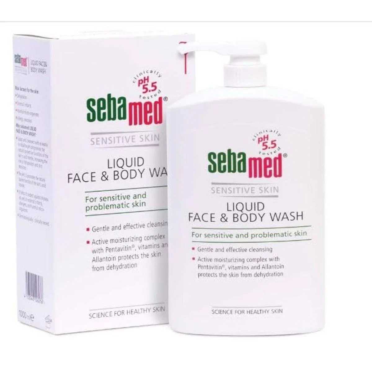 Sebamed Sensitive Skin Liquid Face & Body Wash 1000ml