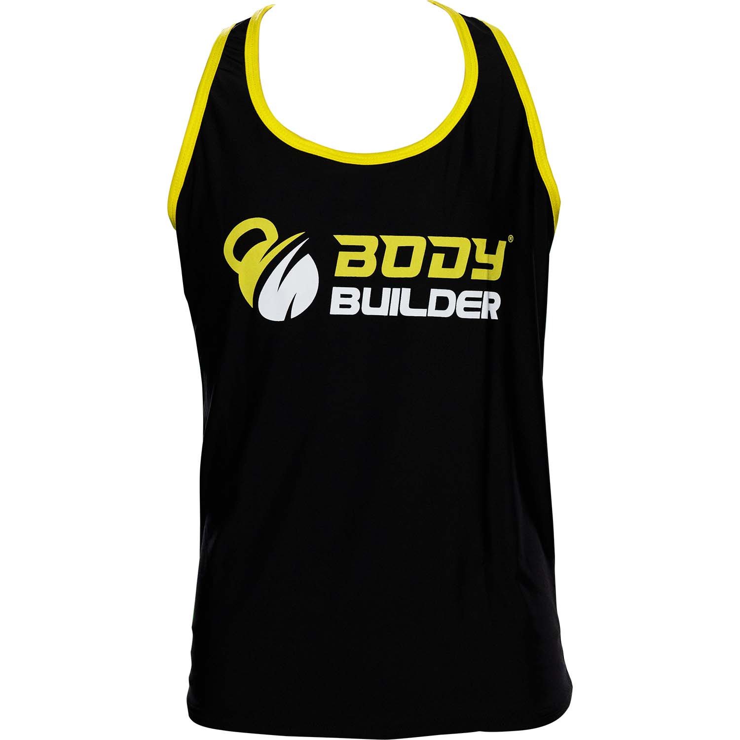 BODY BUILDER T SHIRT BLACK & YELLOW M